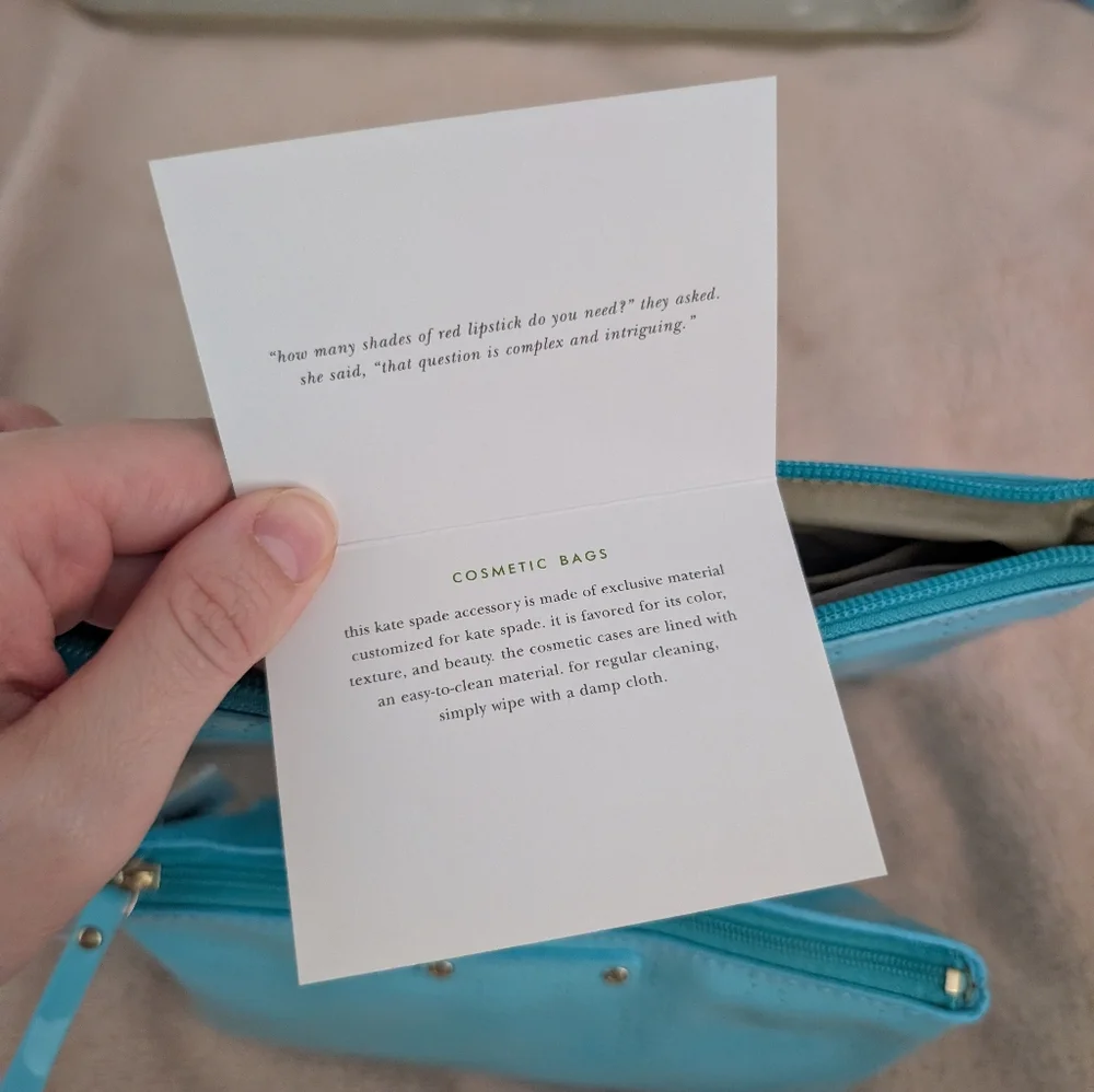 Kate Spade NWT Metro Spade Cosmetic Bag Set In Adriatic - Picture 7 of 8